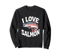 I Love Gli appassionati di pesca al salmone pescano Felpa
