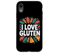 I Love Gluten Funny Wheat Lovers Pizza Pane Custodia per iPhone XR