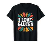 I Love Gluten Funny Wheat Lovers Pizza Pane Maglietta