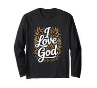 I Love God Doves Fede Ispirazione Spirituale Maglia a Manica
