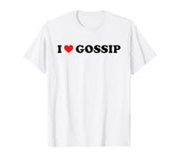 I Love Gossip - Dichiarazione di cuore divertente Sarcastica Voci chat Maglietta