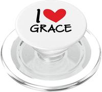 I Love Grace Nome Personalizzato Ragazza Donna BFF Amico Cuore PopSockets PopGrip per MagSafe