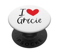 I Love Gracie Nome Personalizzato Ragazza Donna BFF Amico Cuore PopSockets PopGrip Adesivo