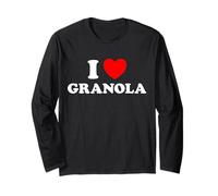 I Love Granola Funny Chunky Healthy Muesli Cereali Cibo Hippy Maglia a Manica