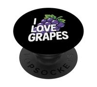 I Love Grapes Funny Grape Grape Fruit Lovers PopSockets PopGrip Adesivo
