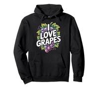 I Love Grapes Grape Lover Frutta Vite Vigneto Felpa con Cappuccio