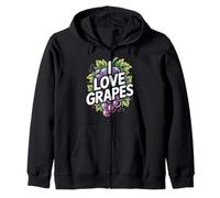 I Love Grapes Grape Lover Frutta Vite Vigneto Felpa con Cappuccio