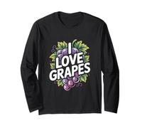I Love Grapes Grape Lover Frutta Vite Vigneto Maglia a Manica