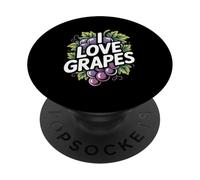 I Love Grapes Grape Lover Frutta Vite Vigneto PopSockets PopGrip Adesivo