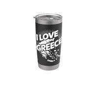 I Love Greece Design per appassionati di viaggi Bicchiere termico in acciaio inox doppia parete
