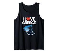 I Love Greece Heart Grecia Map Design Canotta