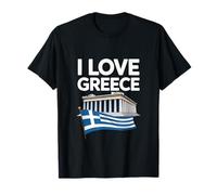 I Love Greece Partenone Bandiera Orgoglio Maglietta
