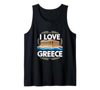 I Love Greece Partenone Sea Waves Travel Canotta