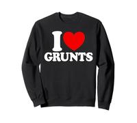 I Love Grunts Cuore Rosso Grunt Divertente Felpa