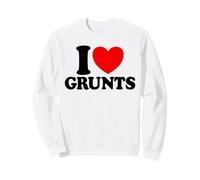 I Love Grunts Cuore Rosso Grunt Divertente Felpa