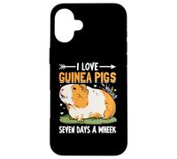 I Love Guinea Pigs Seven Days a Wheek Guinea Pigs Lover Custodia per iPhone 16 Plus