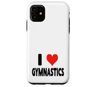 I Love Gymnastics - Barra di bilanciamento con barra irregolare a forma di cuore Custodia per iPhone 11