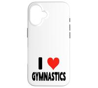 I Love Gymnastics - Barra di bilanciamento con barra irregolare a forma di cuore Custodia per iPhone 16