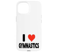 I Love Gymnastics - Barra di bilanciamento con barra irregolare a forma di cuore Custodia per iPhone 15