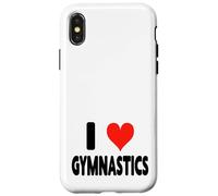 I Love Gymnastics - Barra di bilanciamento con barra irregolare a forma di cuore Custodia per iPhone X/XS
