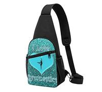 I Love Gymnastics Casual One Shoulder Cross Body Chest Bag Wallet Phone Bag Uomo Cross Body Bag Viaggio Walking Marsupio, Nero , Taglia unica
