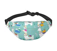 I Love Gymnastics Travel Running Large Crossbody Bag Waist Fashion Cute Waistpack Outdoor Sports Waistpack, Alpaca Llama, Taglia unica