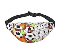I Love Gymnastics Travel Running Large Crossbody Bag Waist Fashion Cute Waistpack Outdoor Sports Waistpack, Palla sportiva., Taglia unica