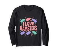 I Love Hamsters Cute Roditore Art Maglia a Manica