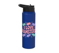 I Love Hamsters Cute Roditore Art Stainless Steel Insulated Water Bottle