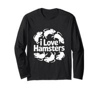 I Love Hamsters - Simpatico Design per Amanti degli Animali Domestici Maglia a Manica