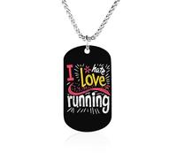 I Love Hate Running Fashion Memorial Collane stampate in acciaio al titanio Gioielli Novità Immagine Collana Medaglietta Cane per Uomo Donna