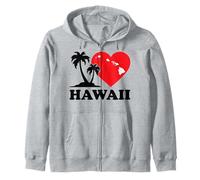 I love Hawaii Hawaiian Heart Palm Bambini Bambino Ragazze Felpa con Cappuccio