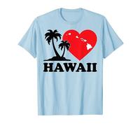 I love Hawaii Hawaiian heart palm Donne Uomini Ragazzi Ragazze Maglietta