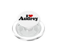 I LOVE HEART AUDREY NOME PERSONALIZZATO SU UNA TEE PopSockets PopGrip per MagSafe