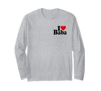 I Love Heart Baba Festa del papà Padre Maglia a Manica