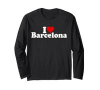 I Love Heart Barcellona Spagna Catalonia Maglia a Manica