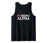I Love Heart Being Alpha Funny Sigma Gen Z Meme Brainrot Bavaglio Canotta