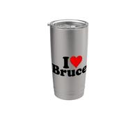 I LOVE HEART BRUCE NOME PERSONALIZZATO SU TEE Bicchiere termico in acciaio inox doppia parete
