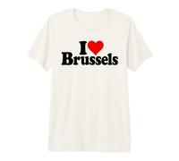 I Love Heart Bruxelles Belgio Maglietta Premium