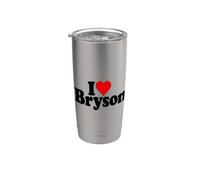 I LOVE HEART BRYSON NOME SU UN TEE Bicchiere termico in acciaio inox doppia parete