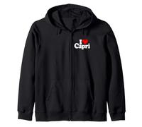 I Love Heart Capri Italia Campania Felpa con Cappuccio