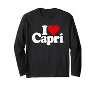 I Love Heart Capri Italia Campania Maglia a Manica