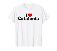 I Love Heart Catalonia Catalunya Catalan Cultura Spagna Maglietta