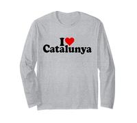 I Love Heart Catalunya Catalonia CATALANA Cultura Spagna Maglia a Manica