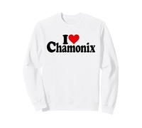 I Love Heart Chamonix Alpi Francese Monte Bianco Francia Felpa