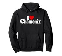 I Love Heart Chamonix Alpi Francese Monte Bianco Francia Felpa con Cappuccio