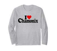 I Love Heart Chamonix Alpi Francese Monte Bianco Francia Maglia a Manica