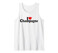 I Love Heart Champagne Francia Vino Spumante Francese Canotta