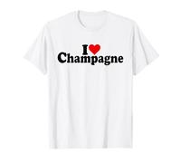 I LOVE HEART CHAMPAGNE FRANCIA VINO SPUMANTE FRANCESE Maglietta