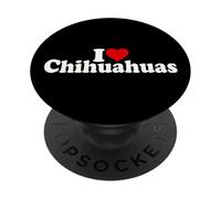 I LOVE HEART CHIHUAHUAS CHIHUAHUA CANE PopSockets PopGrip Adesivo
